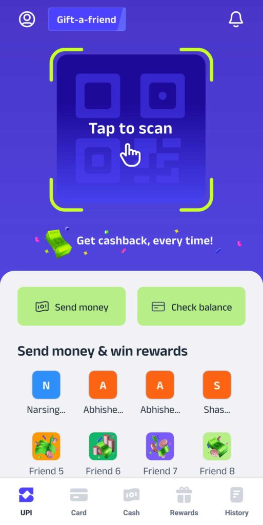 Flipkart super money app homescreen interface