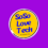 SoSo Love Tech logo with yellow circle and blue text on purple background